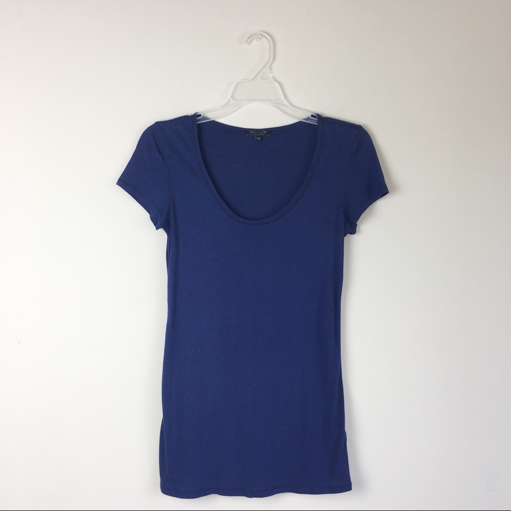 Bella Luxx Navy Soft Cotton Short Sleeve Tee M